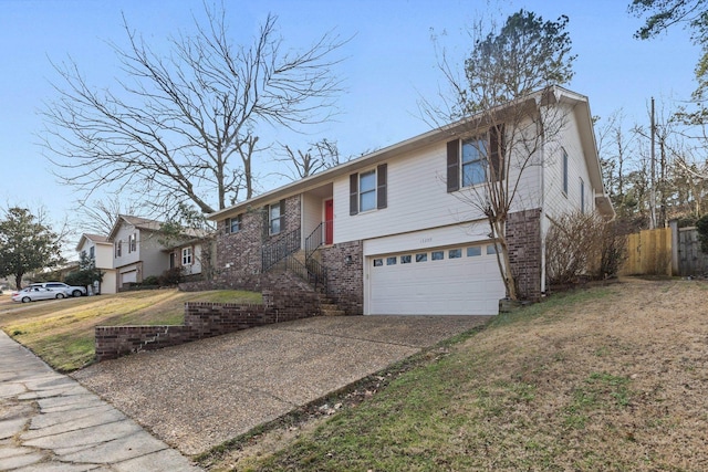 tri-level home with a garage