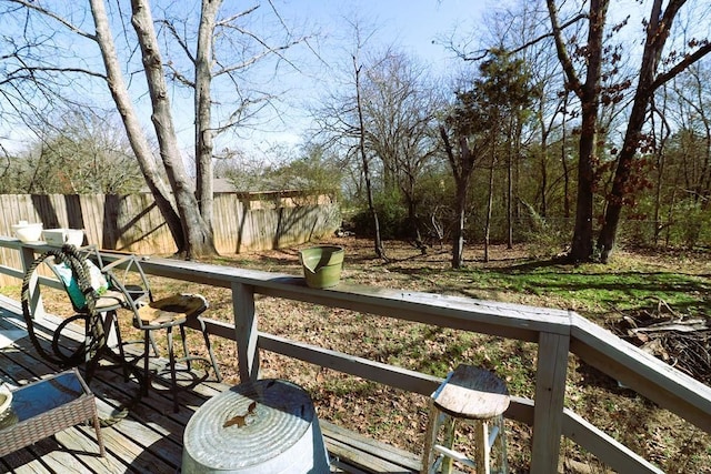 view of wooden deck