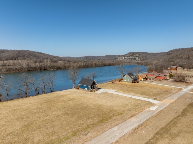 property view of water featuring a mountain view