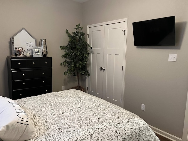 bedroom with a closet