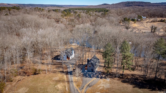 bird's eye view featuring a mountain view