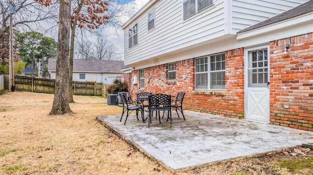 view of patio with central AC unit