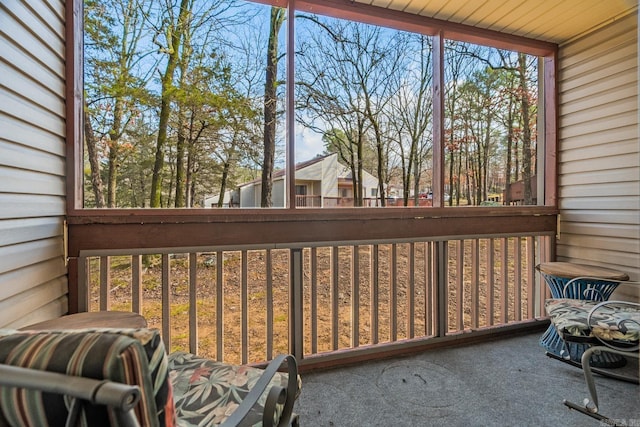 view of sunroom / solarium