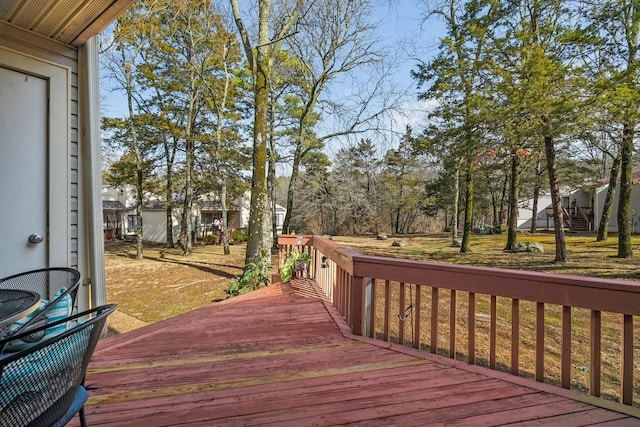 view of wooden deck