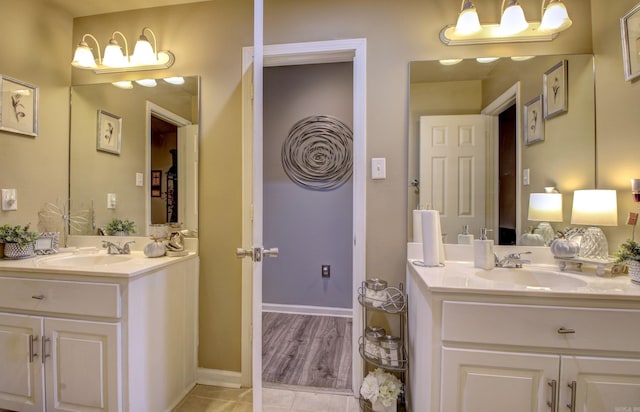 bathroom featuring vanity