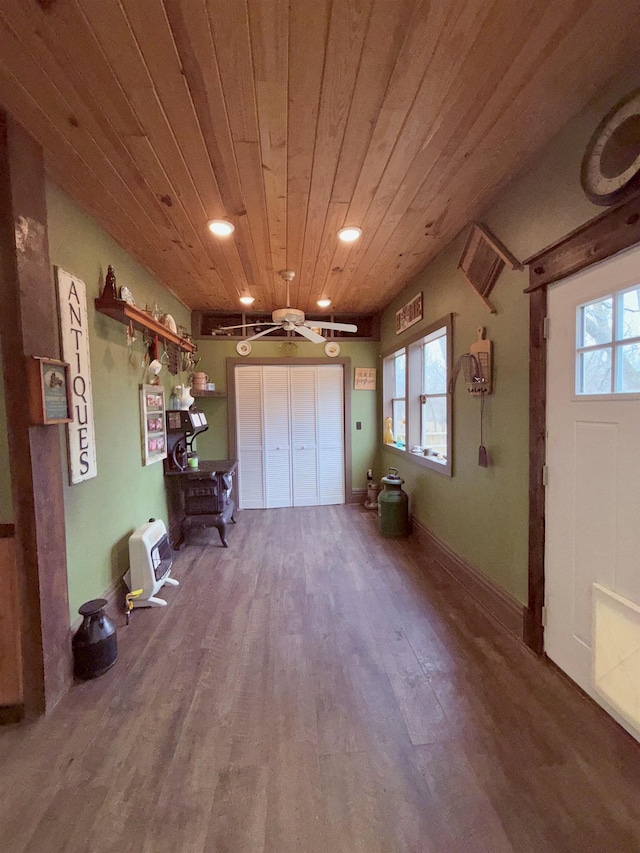 205 S Main, Okolona, AR 71962 - garage with heating unit and wood ceiling