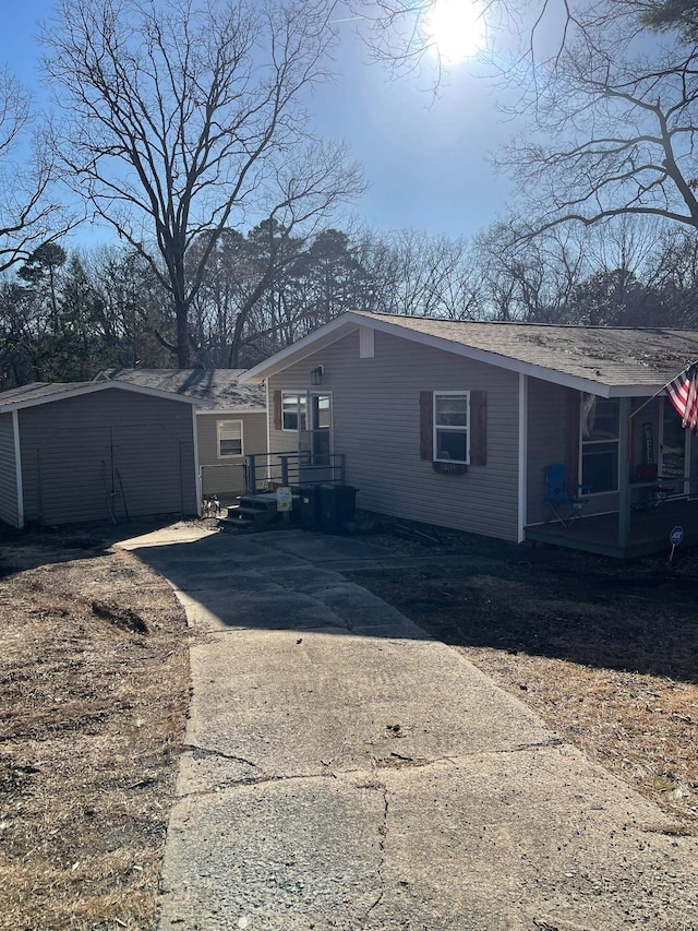 view of rear view of property