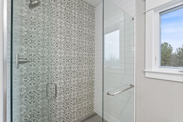 bathroom featuring walk in shower