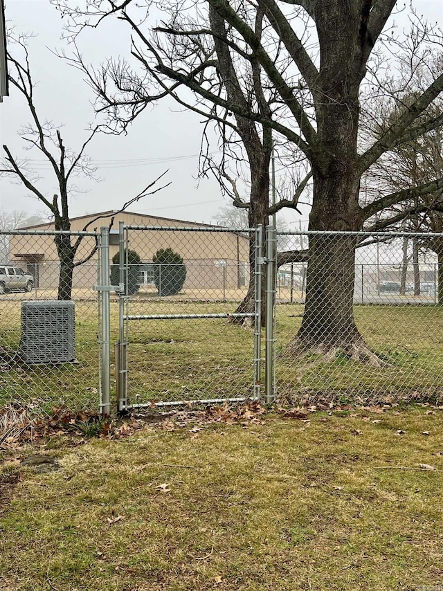 view of yard featuring cooling unit