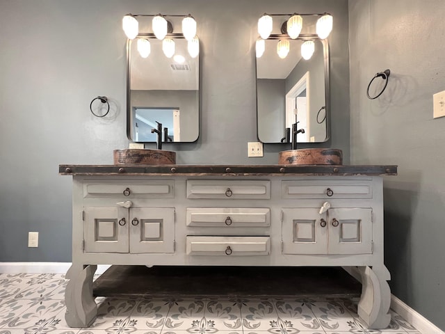 bathroom with vanity