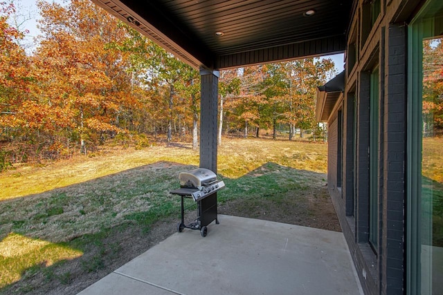 view of patio with grilling area