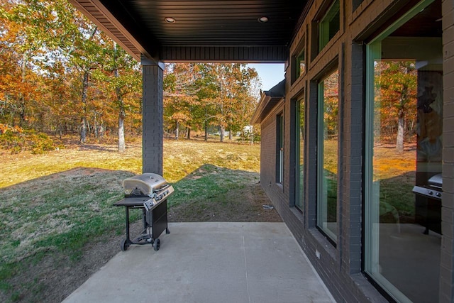 view of patio / terrace featuring area for grilling