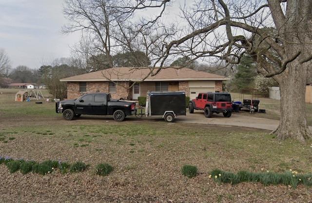 exterior space featuring a garage