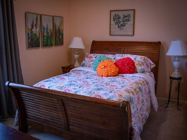 view of carpeted bedroom