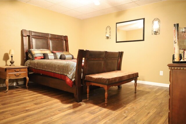 bedroom featuring light hardwood / wood-style floors