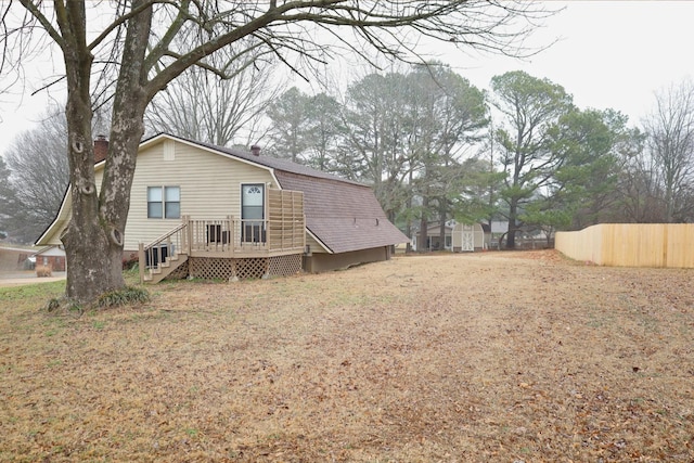 view of rear view of property