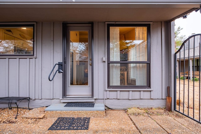 view of doorway to property