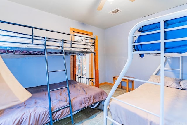 bedroom with ceiling fan