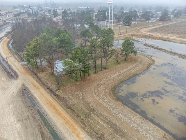 aerial view with a rural view