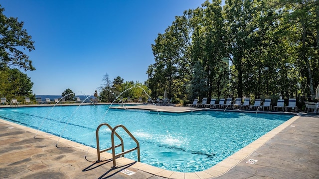 view of pool with a patio