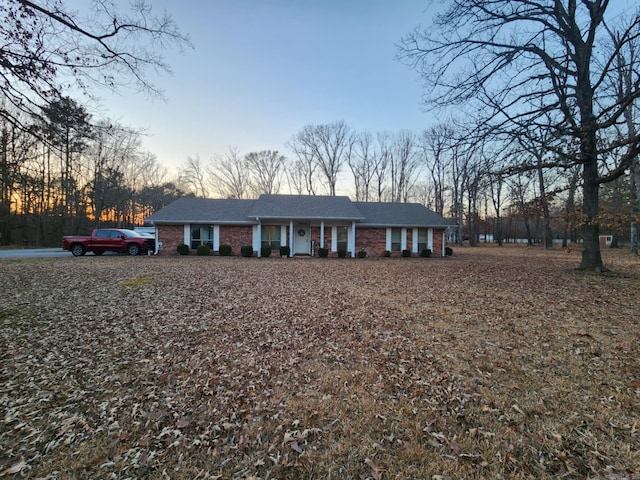 view of single story home