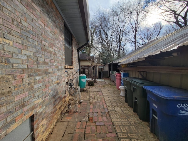 view of home's exterior featuring a patio area