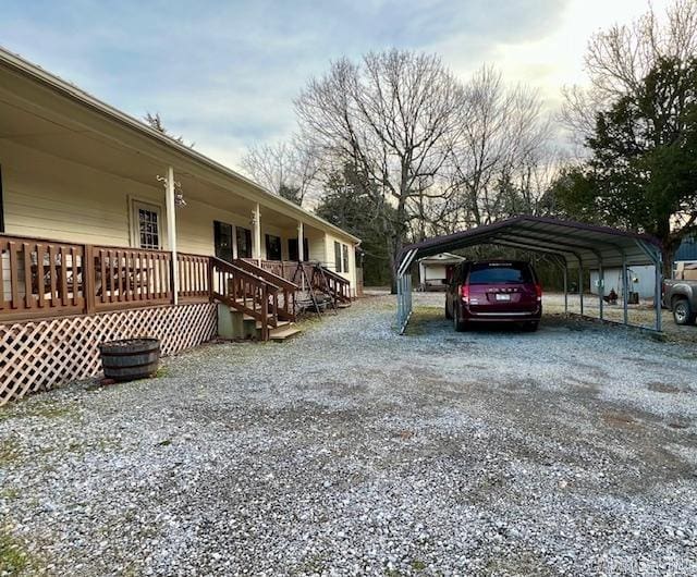 view of property exterior featuring a carport