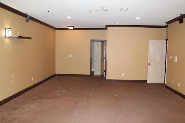 empty room with ornamental molding