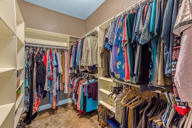 view of walk in closet