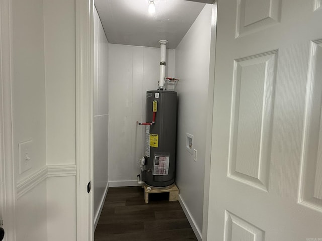 utility room with water heater