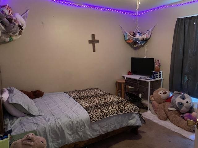 view of carpeted bedroom