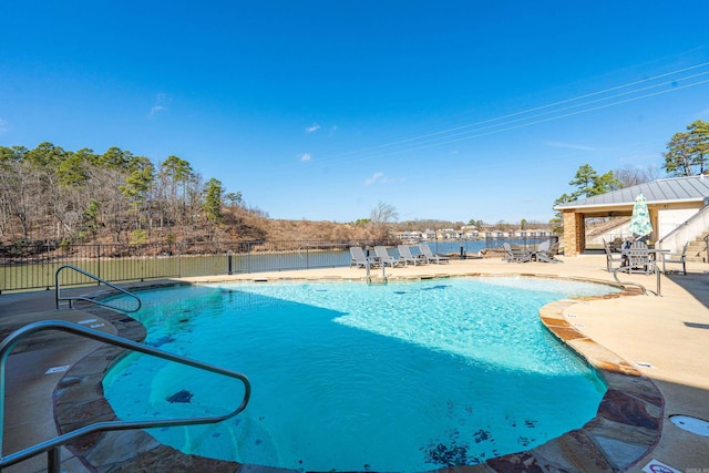 view of pool with a patio area