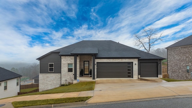 view of front of home featuring a garage