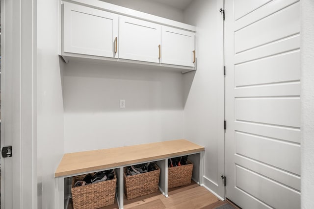 mudroom featuring light hardwood / wood-style floors