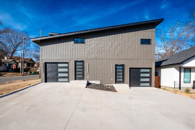 view of home's exterior with a garage