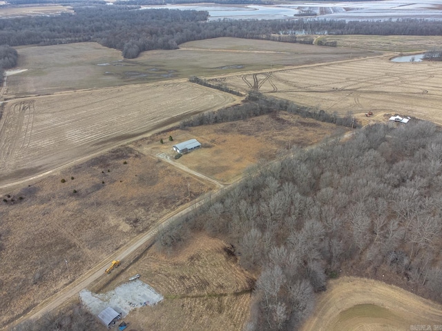 aerial view with a rural view