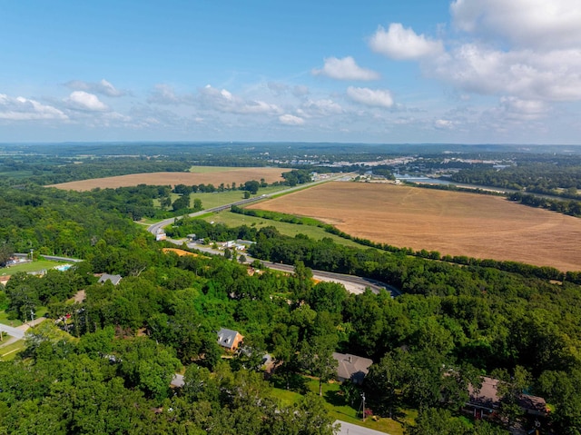 bird's eye view featuring a rural view