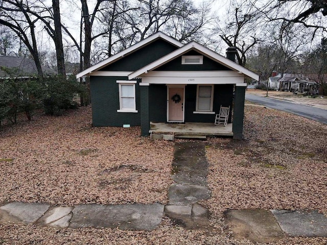 bungalow featuring covered porch