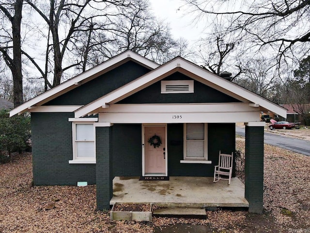 bungalow-style house featuring a porch