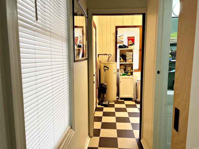 corridor with gas water heater