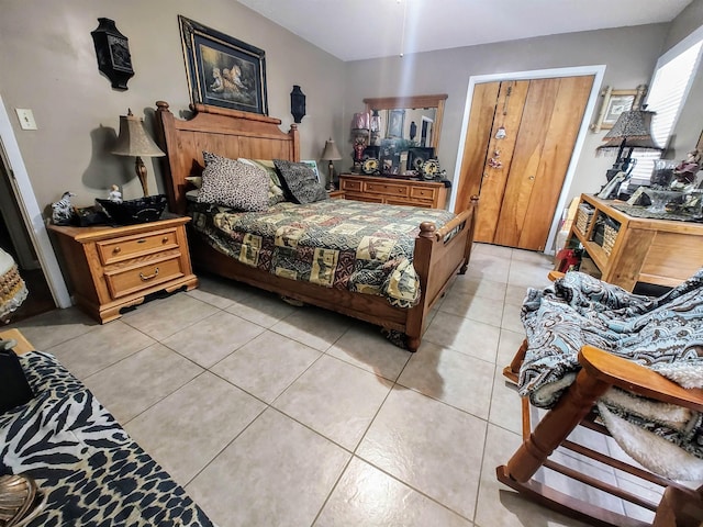 view of tiled bedroom