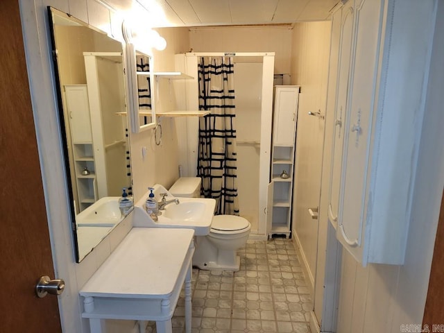 bathroom with toilet and sink