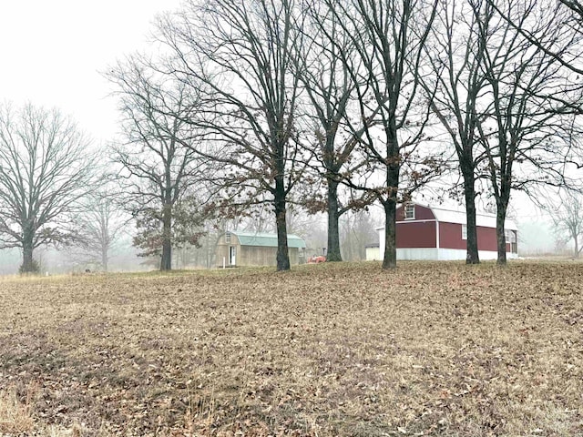 view of yard featuring an outbuilding