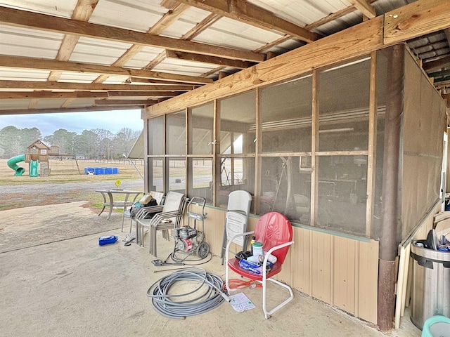 view of horse barn