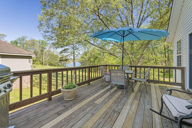 view of wooden deck