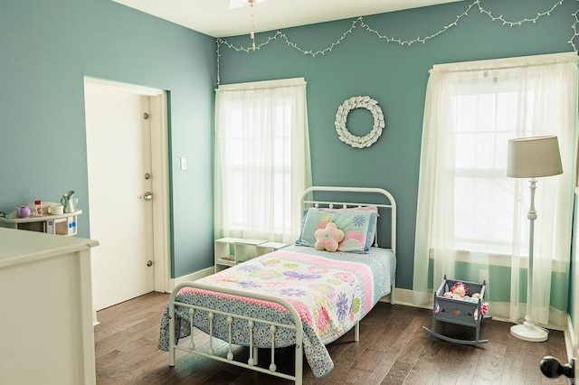 bedroom featuring hardwood / wood-style floors