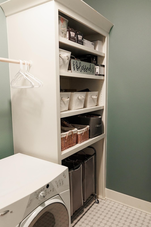 washroom featuring washer / clothes dryer