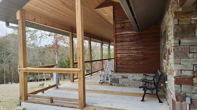 view of wooden terrace