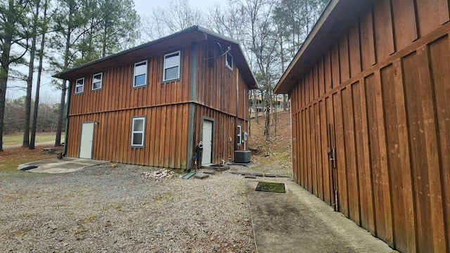 view of home's exterior with central air condition unit