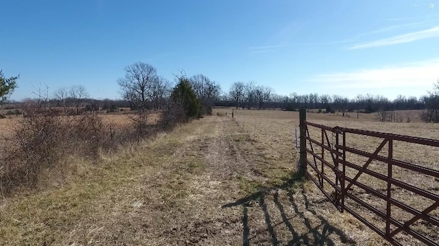 view of road featuring a rural view